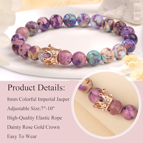 Woman Birthday Gifts Idea Friendship Gifts For Women Best Friends Besties Aunt Female Mom Daughter Granddaughter Gf Anniversary Christmas Valentines Day Graduation Healing Stone Crown Gifts For Her