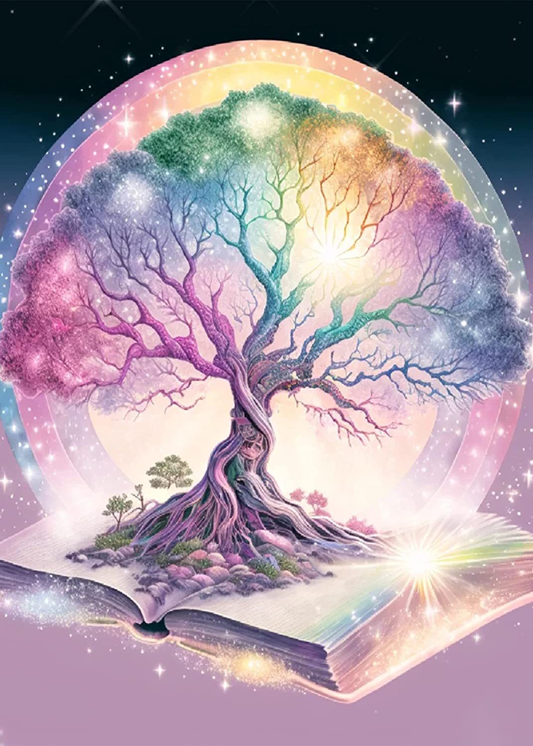 5d Diamond Painting Full Diamond DIY Round Diamond Life Tree Diamond Embroidery Hanging Painting Diamond Sticker Living Room Decorative Painting - DigiVirt