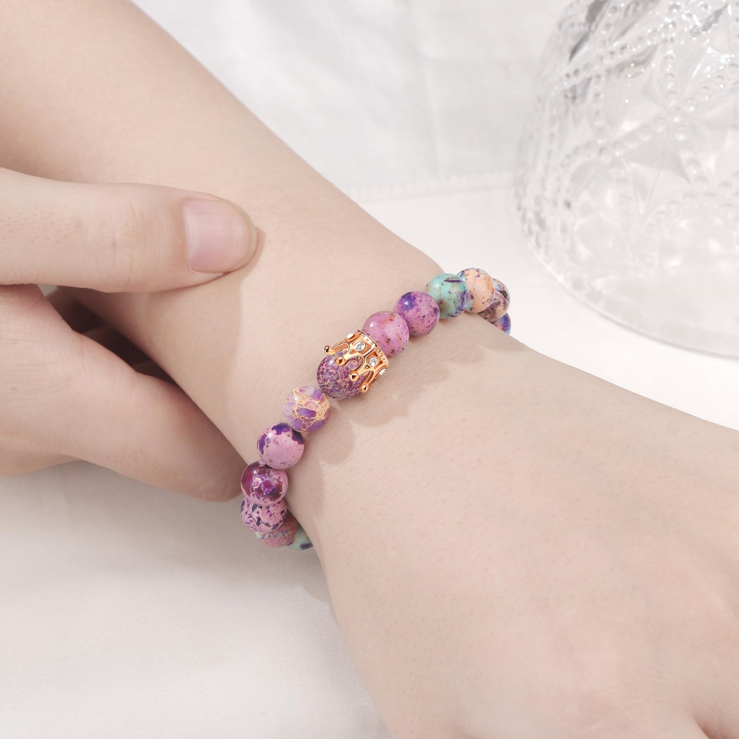 Woman Birthday Gifts Idea Friendship Gifts For Women Best Friends Besties Aunt Female Mom Daughter Granddaughter Gf Anniversary Christmas Valentines Day Graduation Healing Stone Crown Gifts For Her