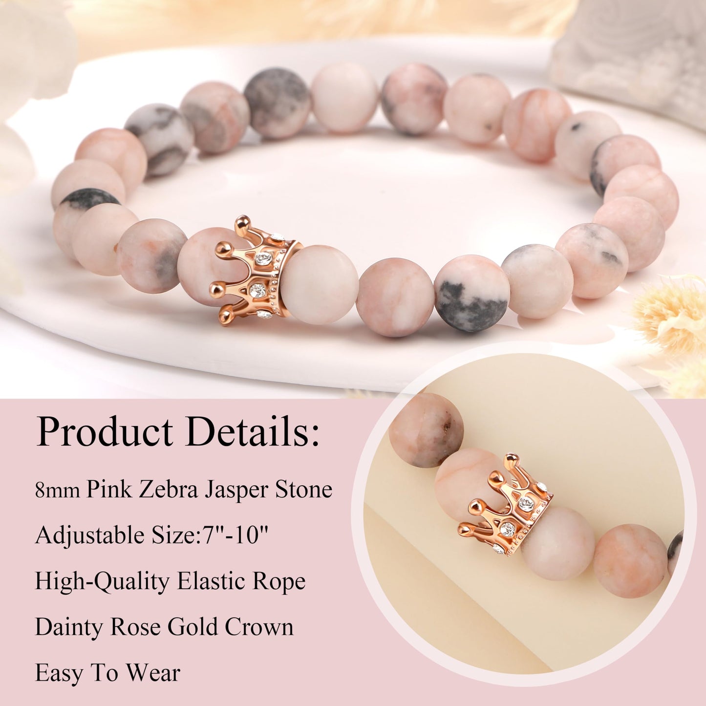 Woman Birthday Gifts Idea Friendship Gifts For Women Best Friends Besties Aunt Female Mom Daughter Granddaughter Gf Anniversary Christmas Valentines Day Graduation Healing Stone Crown Gifts For Her