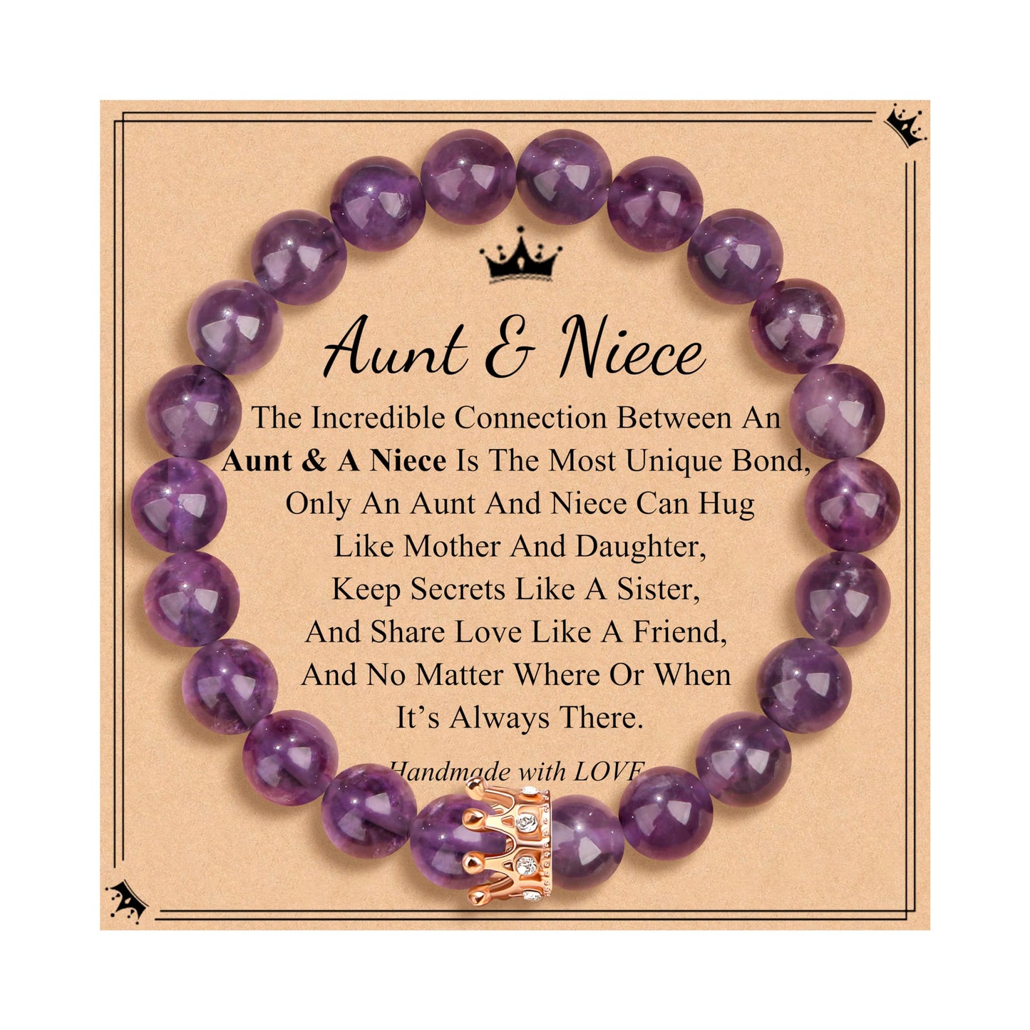 Woman Birthday Gifts Idea Friendship Gifts For Women Best Friends Besties Aunt Female Mom Daughter Granddaughter Gf Anniversary Christmas Valentines Day Graduation Healing Stone Crown Gifts For Her