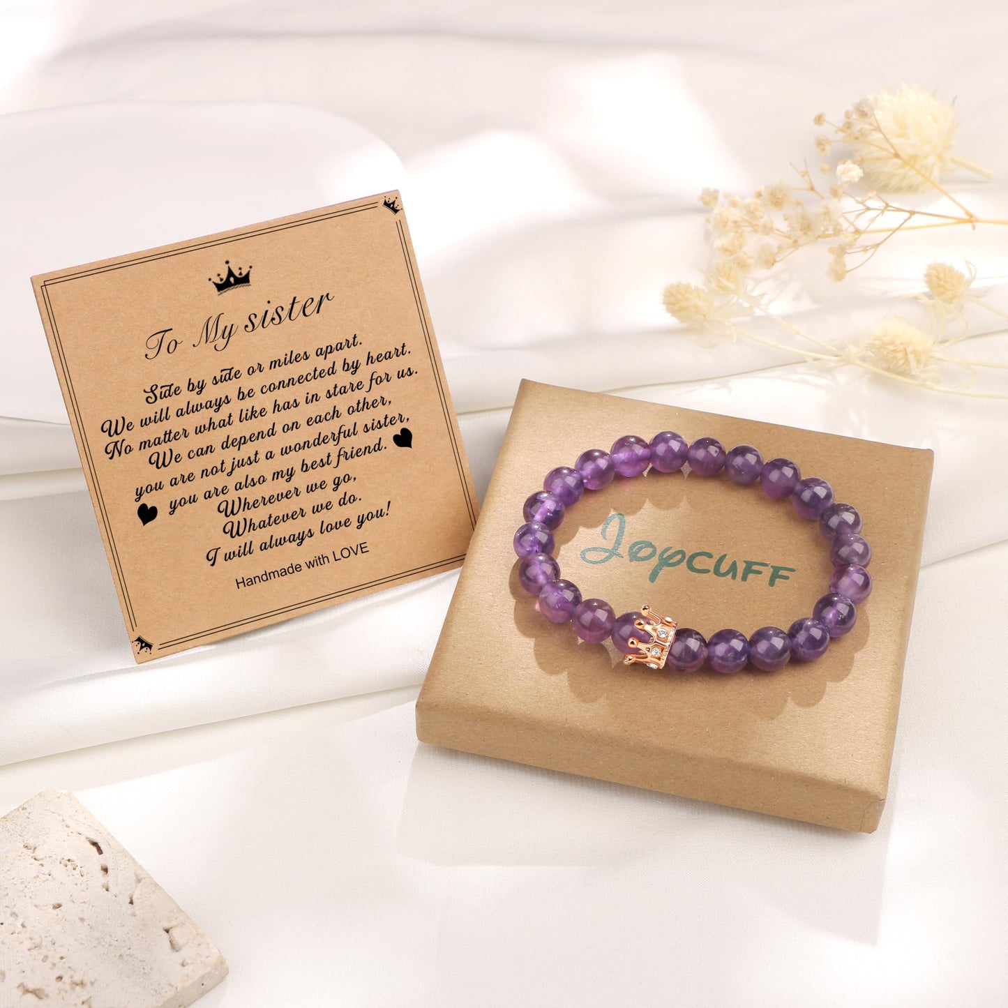 Woman Birthday Gifts Idea Friendship Gifts For Women Best Friends Besties Aunt Female Mom Daughter Granddaughter Gf Anniversary Christmas Valentines Day Graduation Healing Stone Crown Gifts For Her