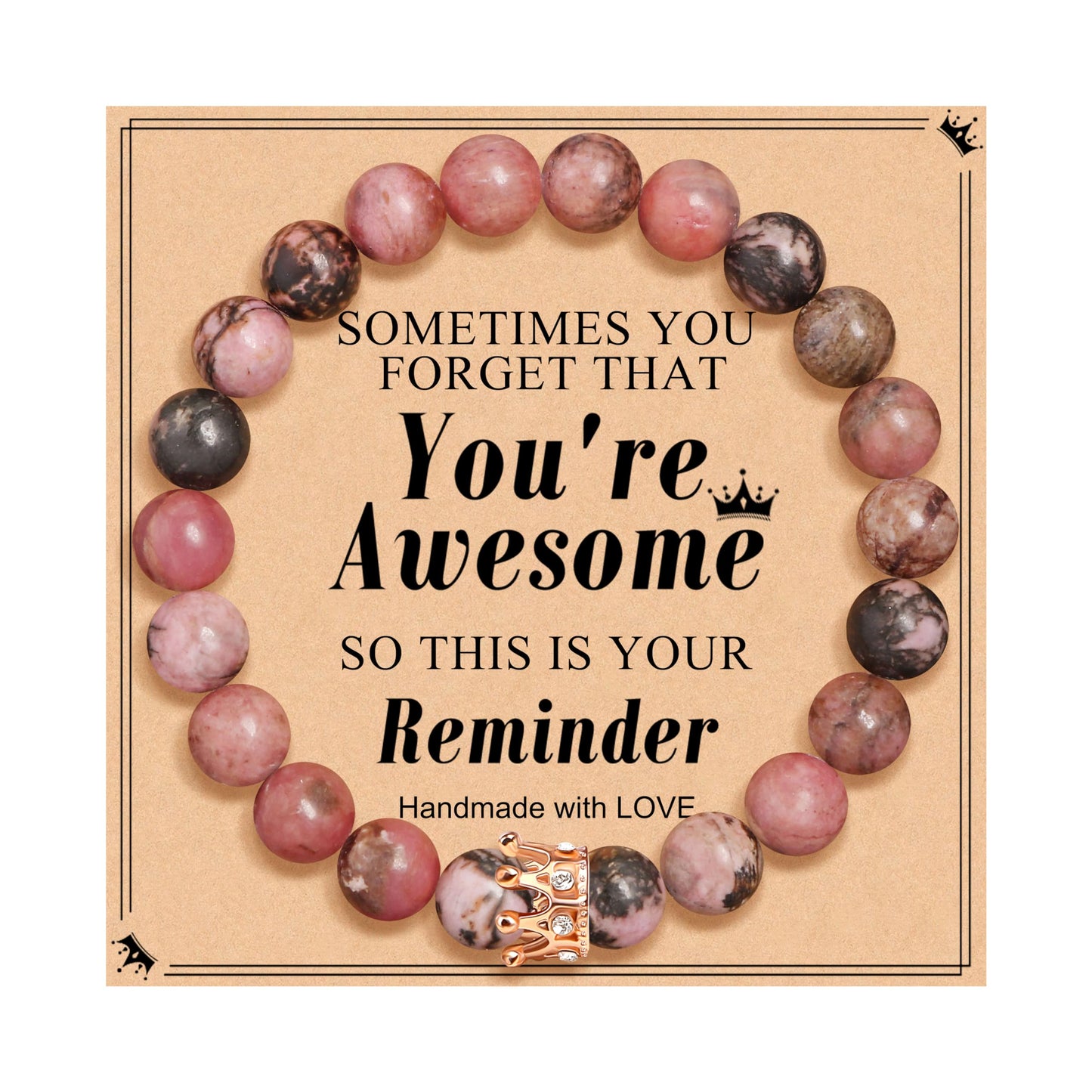 Woman Birthday Gifts Idea Friendship Gifts For Women Best Friends Besties Aunt Female Mom Daughter Granddaughter Gf Anniversary Christmas Valentines Day Graduation Healing Stone Crown Gifts For Her