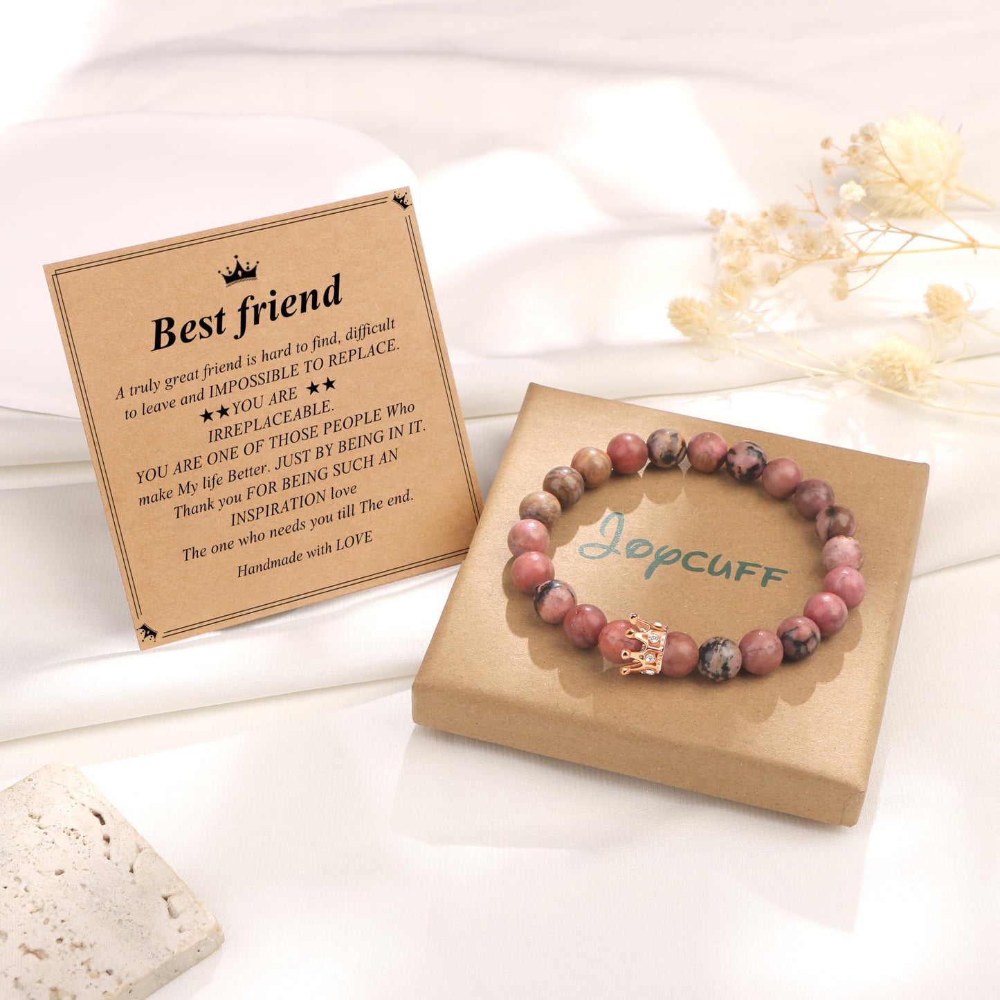 Woman Birthday Gifts Idea Friendship Gifts For Women Best Friends Besties Aunt Female Mom Daughter Granddaughter Gf Anniversary Christmas Valentines Day Graduation Healing Stone Crown Gifts For Her