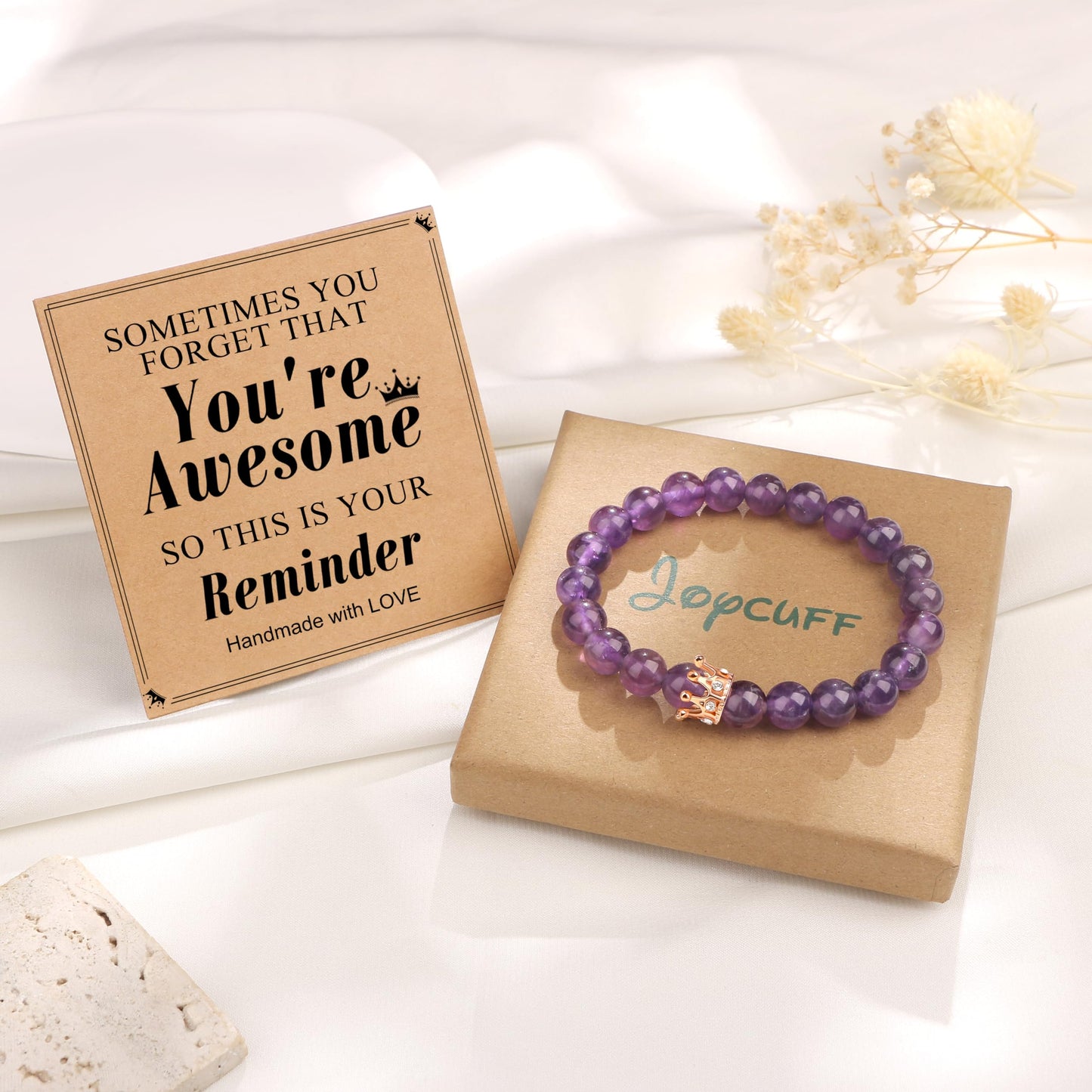 Woman Birthday Gifts Idea Friendship Gifts For Women Best Friends Besties Aunt Female Mom Daughter Granddaughter Gf Anniversary Christmas Valentines Day Graduation Healing Stone Crown Gifts For Her