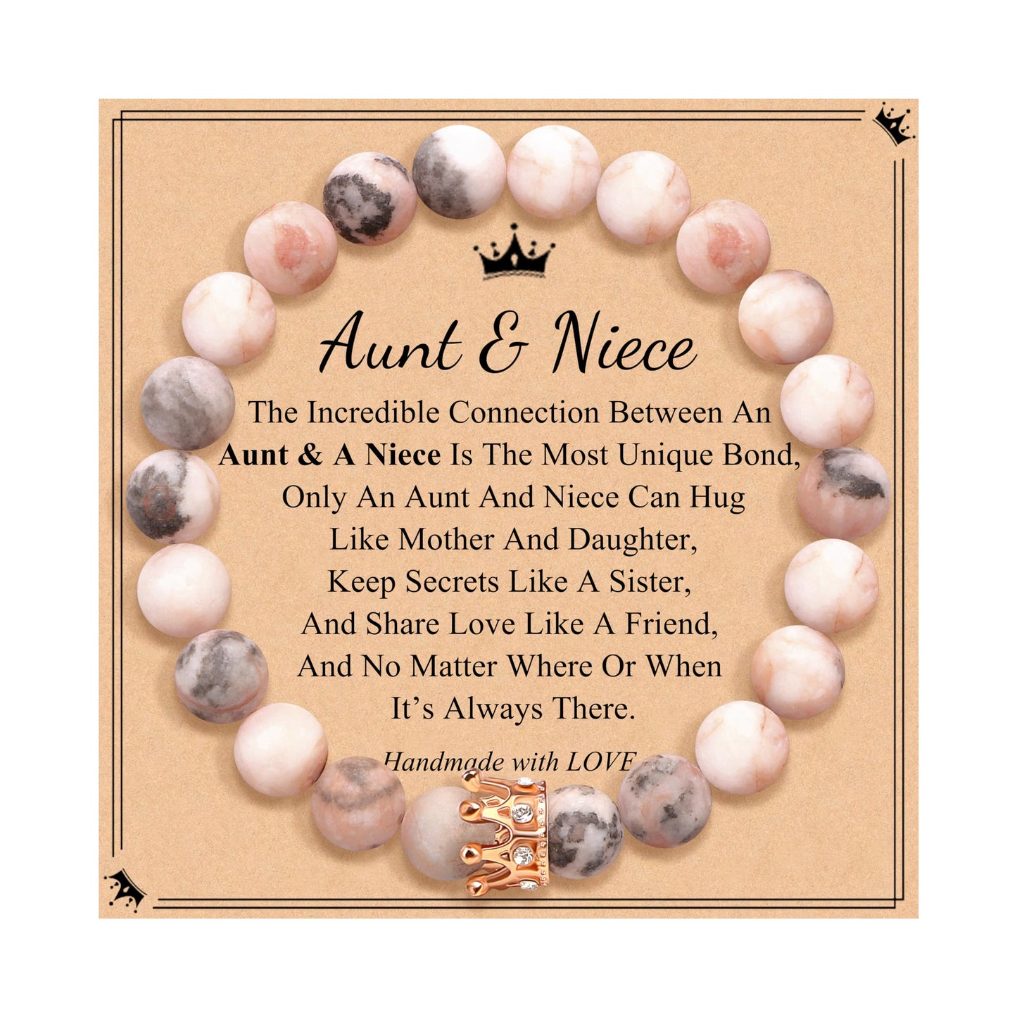 Woman Birthday Gifts Idea Friendship Gifts For Women Best Friends Besties Aunt Female Mom Daughter Granddaughter Gf Anniversary Christmas Valentines Day Graduation Healing Stone Crown Gifts For Her
