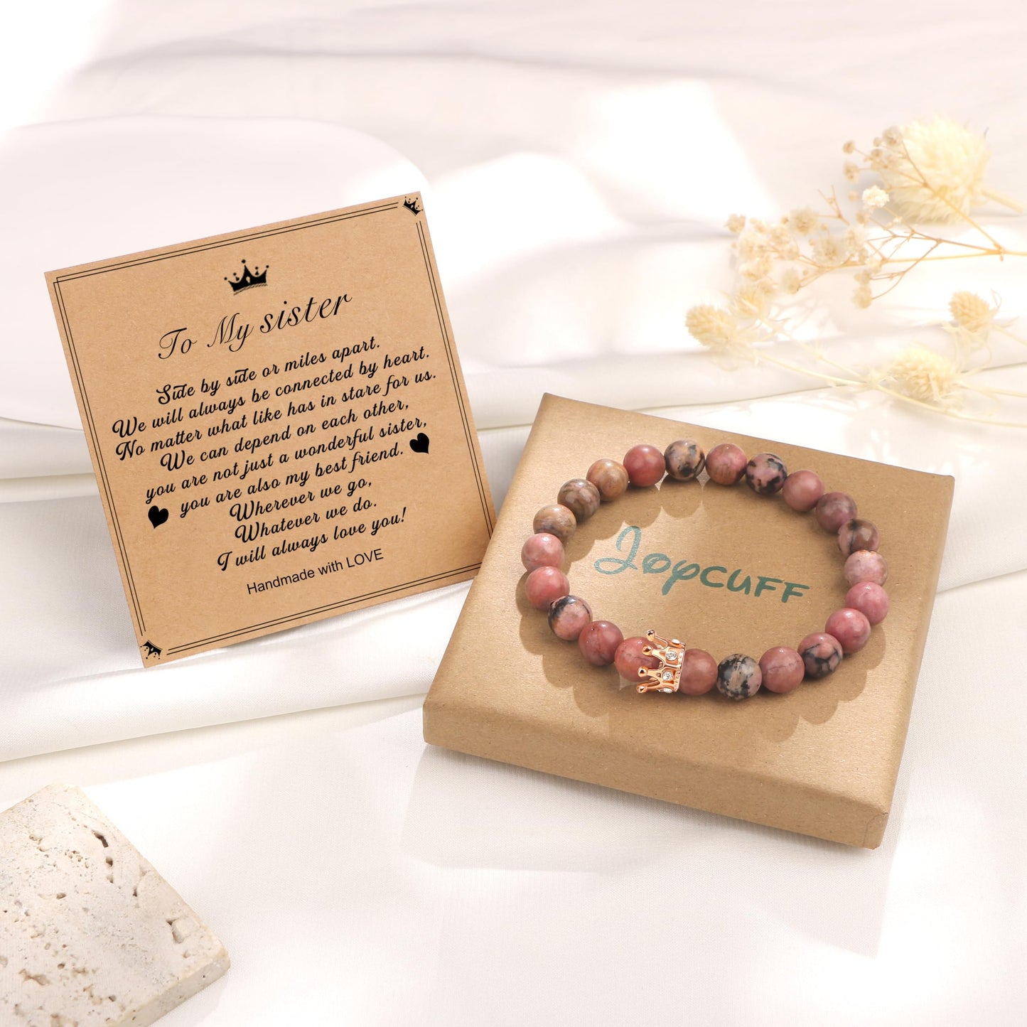 Woman Birthday Gifts Idea Friendship Gifts For Women Best Friends Besties Aunt Female Mom Daughter Granddaughter Gf Anniversary Christmas Valentines Day Graduation Healing Stone Crown Gifts For Her
