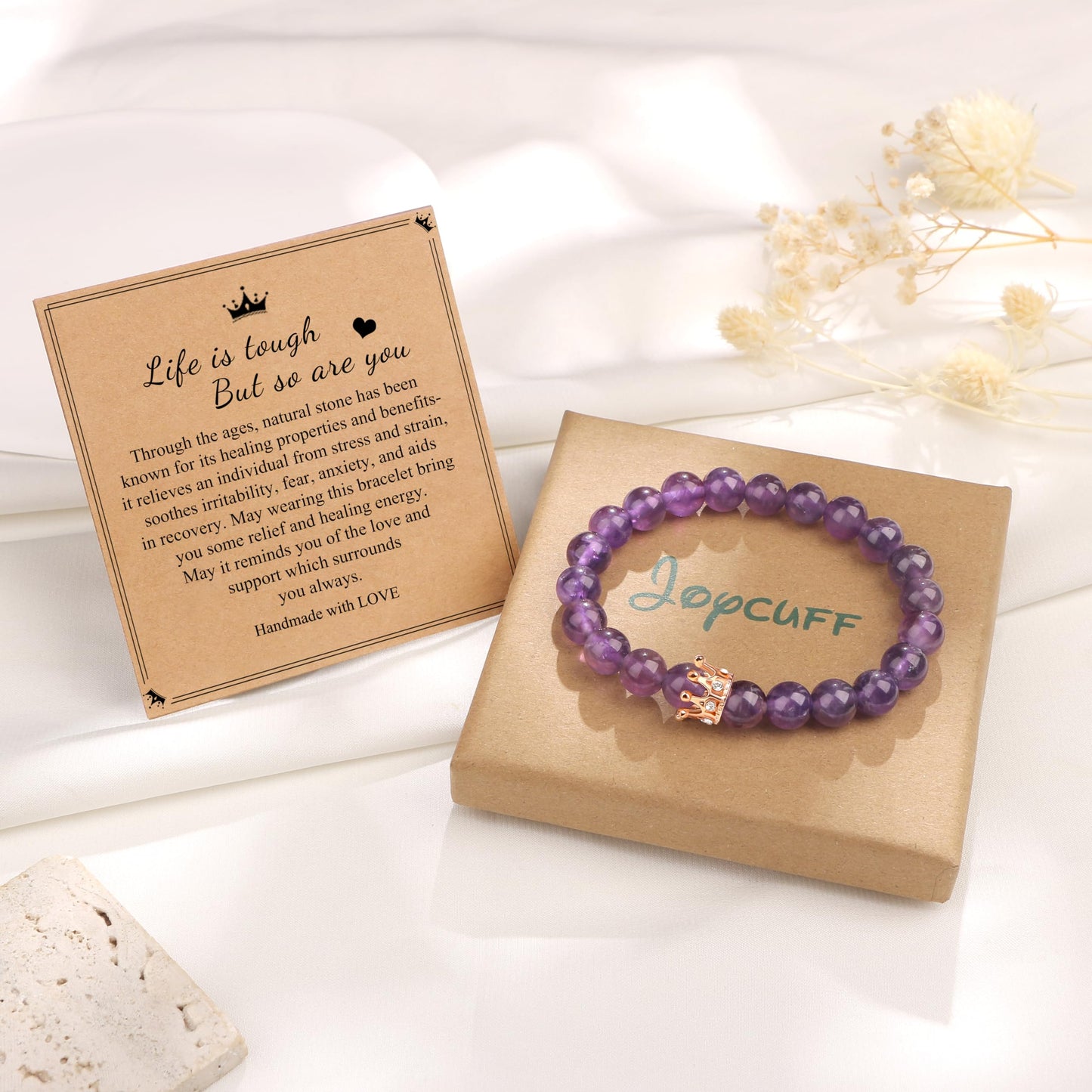 Woman Birthday Gifts Idea Friendship Gifts For Women Best Friends Besties Aunt Female Mom Daughter Granddaughter Gf Anniversary Christmas Valentines Day Graduation Healing Stone Crown Gifts For Her