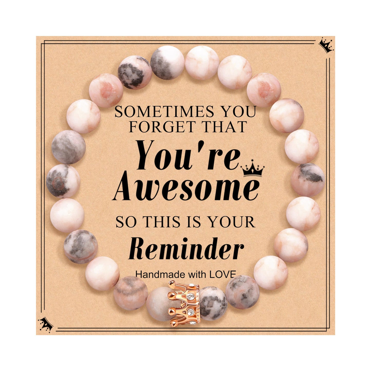 Woman Birthday Gifts Idea Friendship Gifts For Women Best Friends Besties Aunt Female Mom Daughter Granddaughter Gf Anniversary Christmas Valentines Day Graduation Healing Stone Crown Gifts For Her