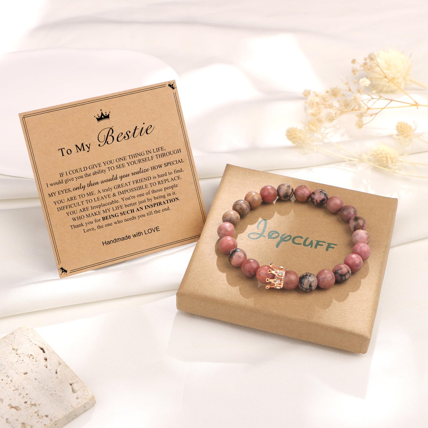 Woman Birthday Gifts Idea Friendship Gifts For Women Best Friends Besties Aunt Female Mom Daughter Granddaughter Gf Anniversary Christmas Valentines Day Graduation Healing Stone Crown Gifts For Her