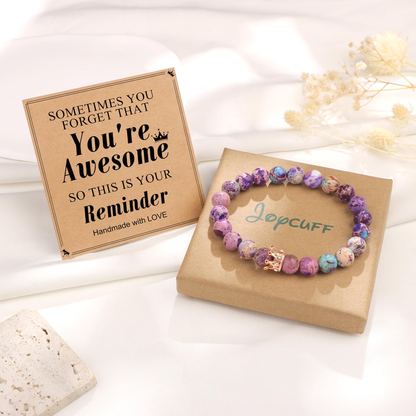 Woman Birthday Gifts Idea Friendship Gifts For Women Best Friends Besties Aunt Female Mom Daughter Granddaughter Gf Anniversary Christmas Valentines Day Graduation Healing Stone Crown Gifts For Her