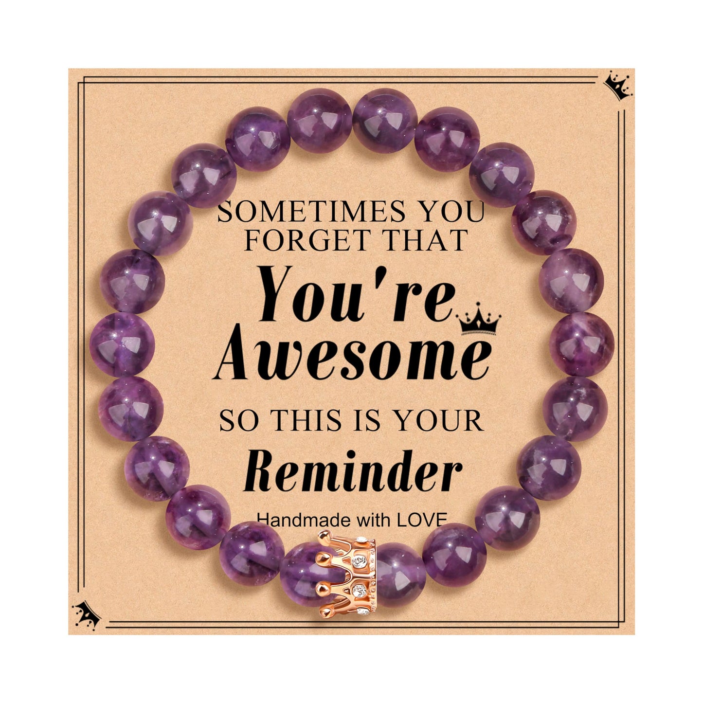 Woman Birthday Gifts Idea Friendship Gifts For Women Best Friends Besties Aunt Female Mom Daughter Granddaughter Gf Anniversary Christmas Valentines Day Graduation Healing Stone Crown Gifts For Her