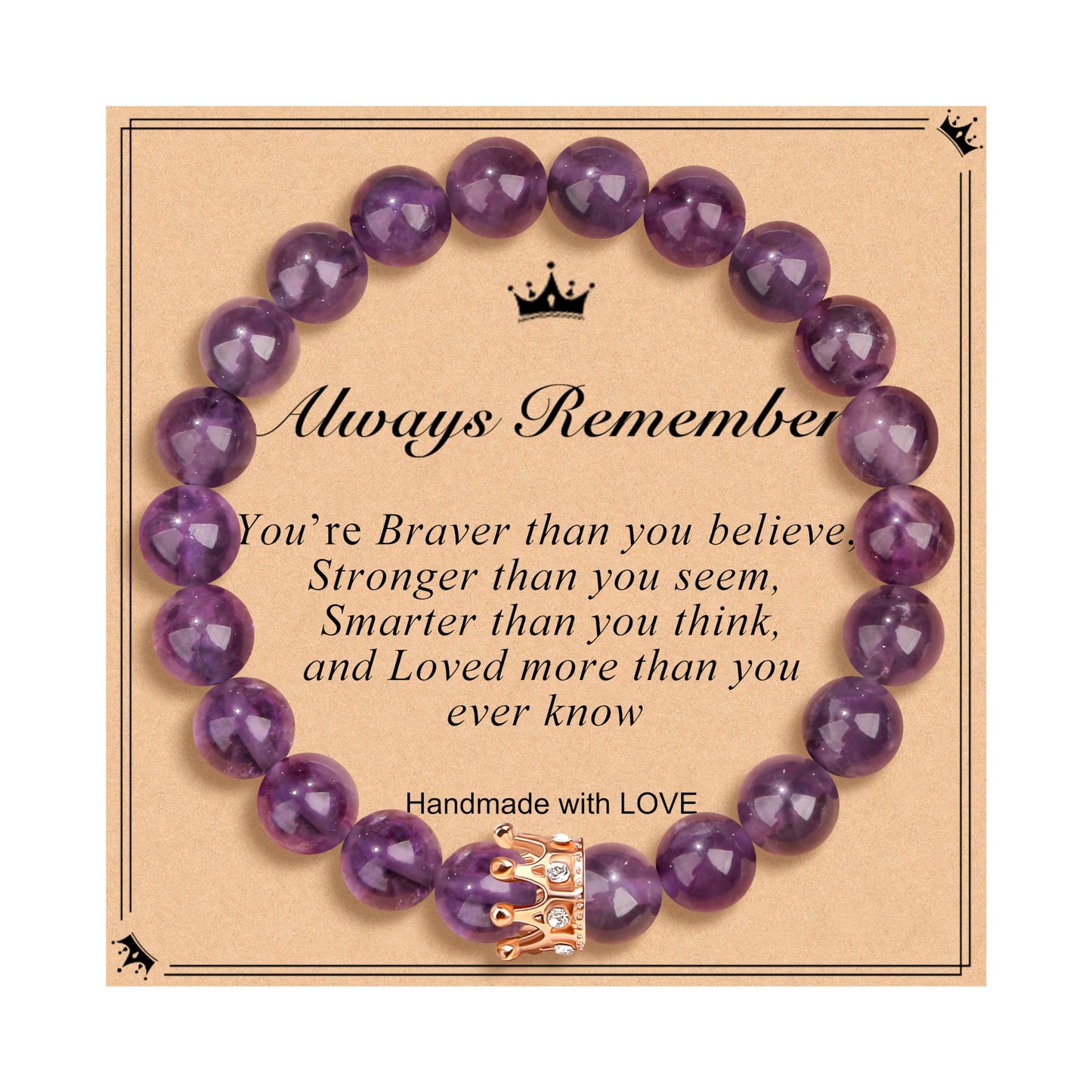 Woman Birthday Gifts Idea Friendship Gifts For Women Best Friends Besties Aunt Female Mom Daughter Granddaughter Gf Anniversary Christmas Valentines Day Graduation Healing Stone Crown Gifts For Her