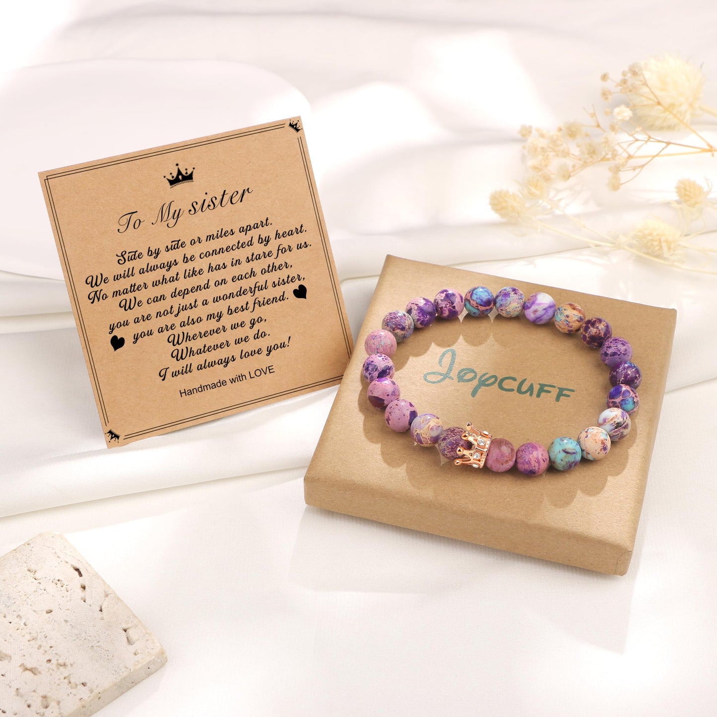 Woman Birthday Gifts Idea Friendship Gifts For Women Best Friends Besties Aunt Female Mom Daughter Granddaughter Gf Anniversary Christmas Valentines Day Graduation Healing Stone Crown Gifts For Her