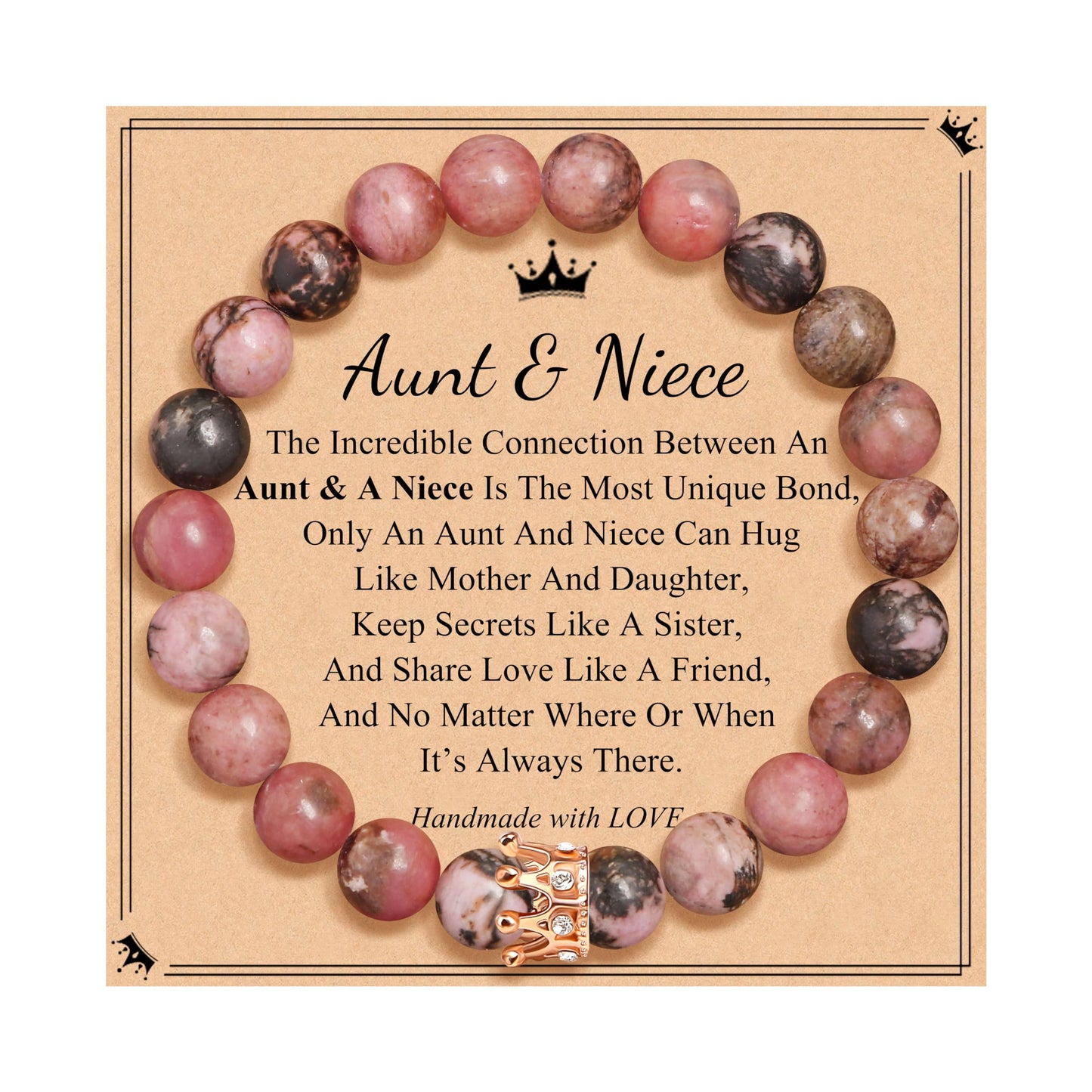 Woman Birthday Gifts Idea Friendship Gifts For Women Best Friends Besties Aunt Female Mom Daughter Granddaughter Gf Anniversary Christmas Valentines Day Graduation Healing Stone Crown Gifts For Her