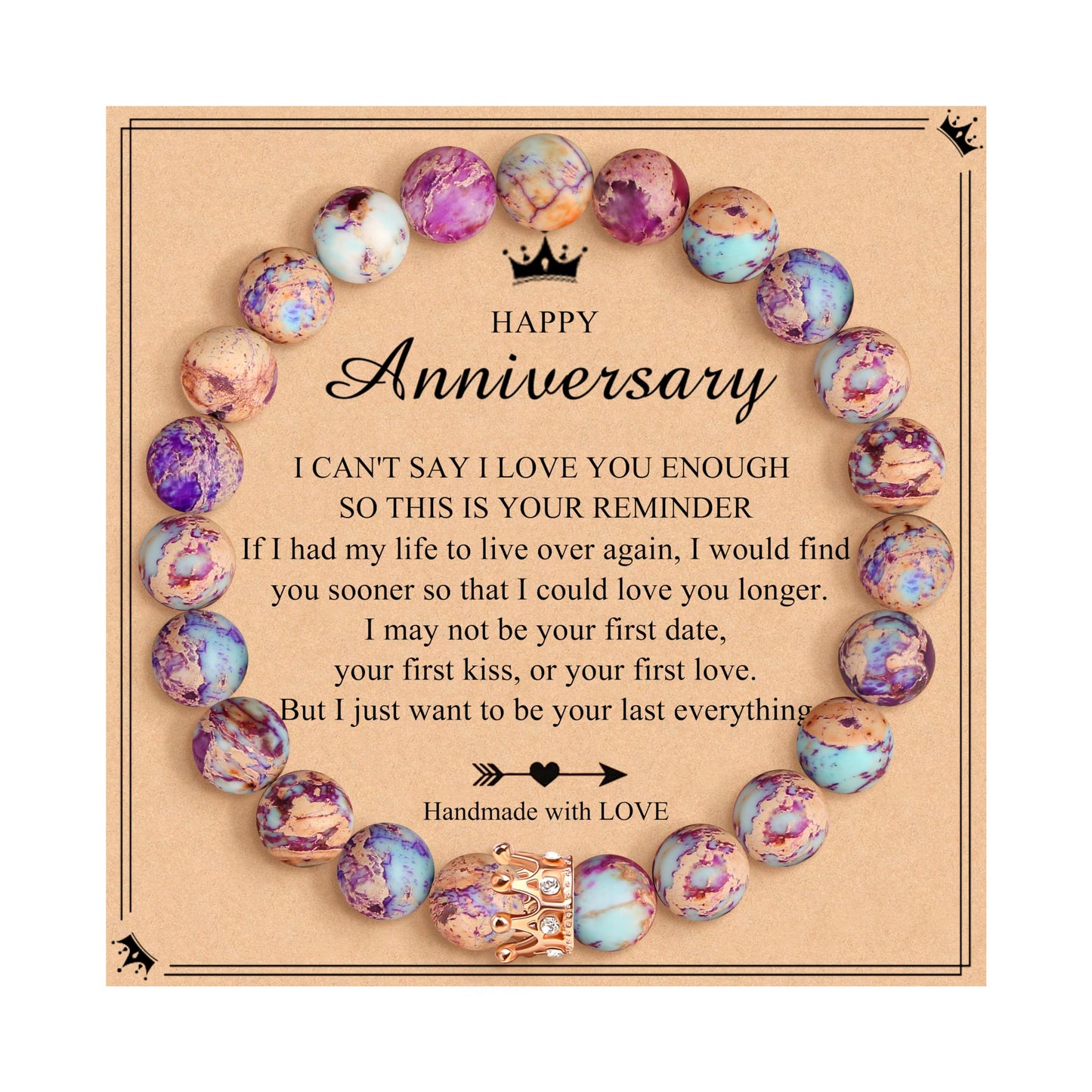 Woman Birthday Gifts Idea Friendship Gifts For Women Best Friends Besties Aunt Female Mom Daughter Granddaughter Gf Anniversary Christmas Valentines Day Graduation Healing Stone Crown Gifts For Her