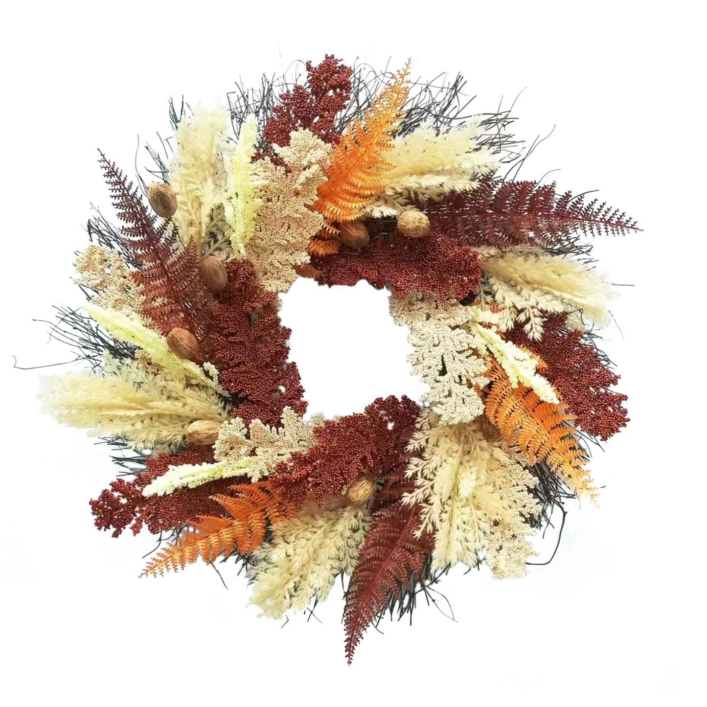 Autumn Large 50cm 2024 Harvest Festival Thanksgiving Garland Home Decoration Front Door Hanging Stairs Hanging Ornaments - DigiVirt