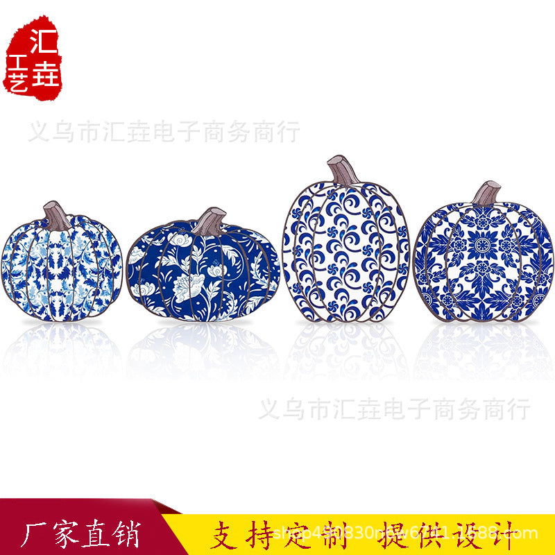 Autumn Thanksgiving Layered Tray Decoration Harvest Festival Wooden Pumpkin Desktop Ornaments Home Decoration - DigiVirt