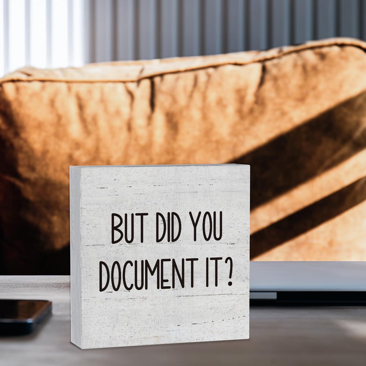 But Did You Document It Office Decor Wooden Box Sign Decorative Funny Office Wood Box Sign Home Rustic Farmhouse Square DeskDecor Sign for Shelf 5 x 5 InchesWooden Square Decoration Creative Ornaments Office Home Fun Wooden Box Desktop Decorations - DigiVirt