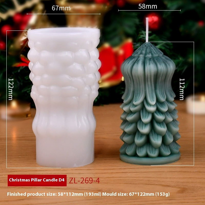 Christmas Cylindrical Aromatherapy Candle Silicone Mold - DigiVirt