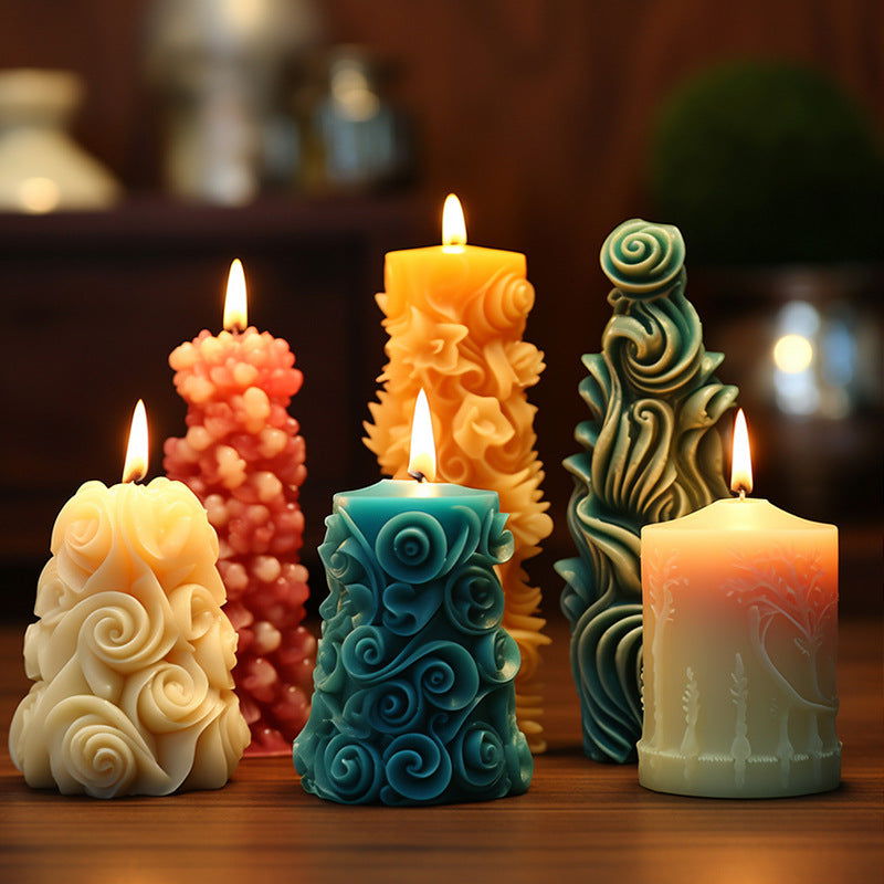 Christmas Cylindrical Aromatherapy Candle Silicone Mold - DigiVirt