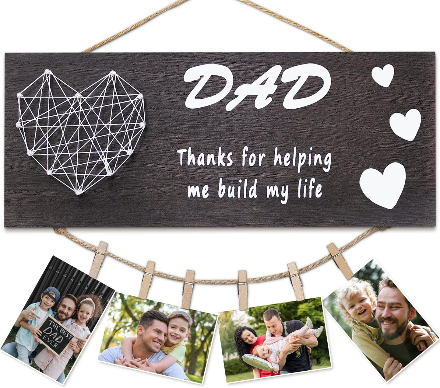 Christmas Gifts for Dad from Daughter Son Kids Unique Picture Frame for Dad, Stepdad, Father in Law for Fathers Day Birthday Thanksgiving Wedding Valentine New Year - DigiVirt