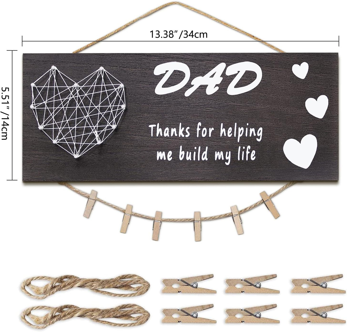 Christmas Gifts for Dad from Daughter Son Kids Unique Picture Frame for Dad, Stepdad, Father in Law for Fathers Day Birthday Thanksgiving Wedding Valentine New Year - DigiVirt