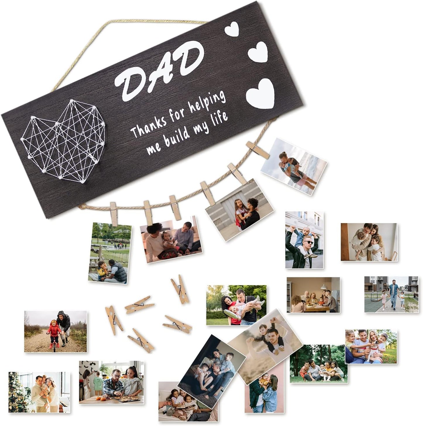 Christmas Gifts for Dad from Daughter Son Kids Unique Picture Frame for Dad, Stepdad, Father in Law for Fathers Day Birthday Thanksgiving Wedding Valentine New Year - DigiVirt