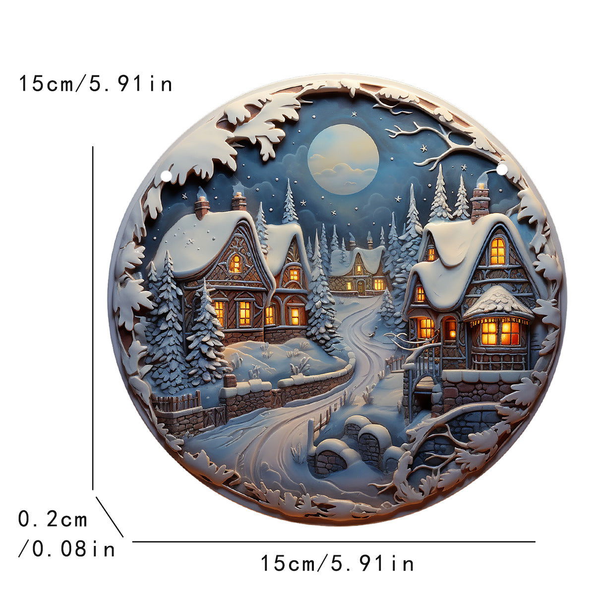 Christmas House Gingerbread Man Acrylic Decorative Pendant Party Party Activities Holiday Scene Layout - DigiVirt