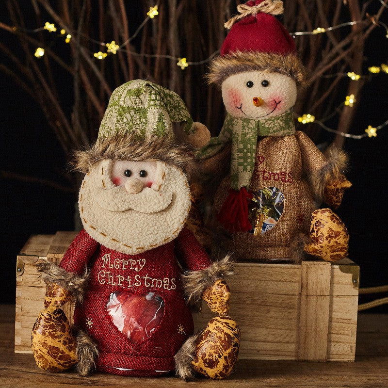 Christmas Santa Snowman Bag Gift Zipper Bag Christmas Eve Apple Packaging Bag Candy Gift Bag Wholesale - DigiVirt