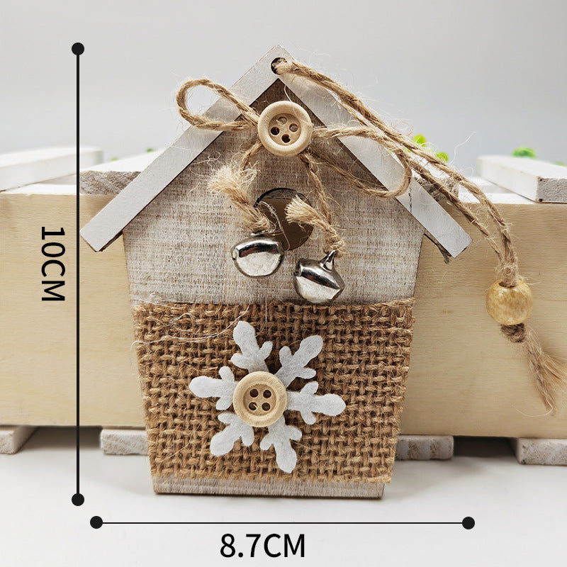 Christmas Wooden Christmas Tree Decorations Christmas Decorations Wooden Love Hangers Christmas Crafts Pendants - DigiVirt