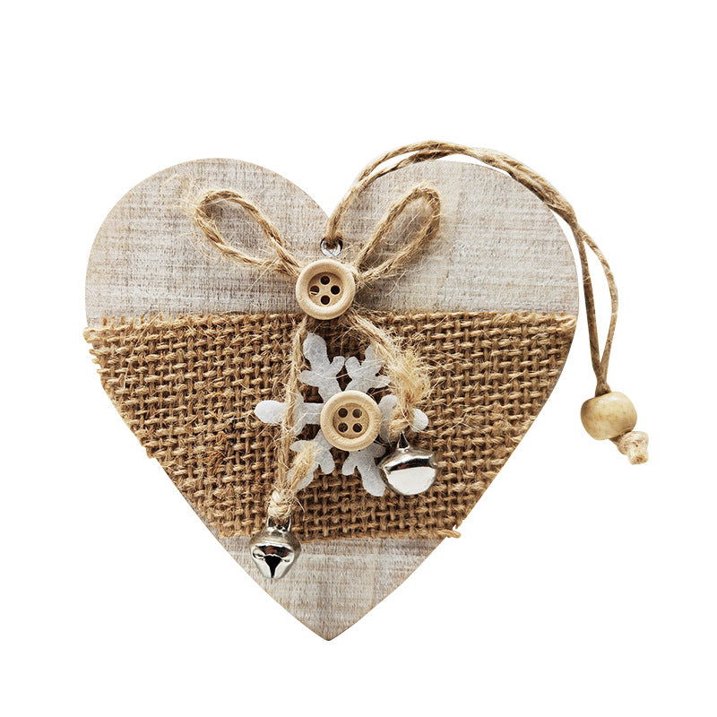 Christmas Wooden Christmas Tree Decorations Christmas Decorations Wooden Love Hangers Christmas Crafts Pendants - DigiVirt