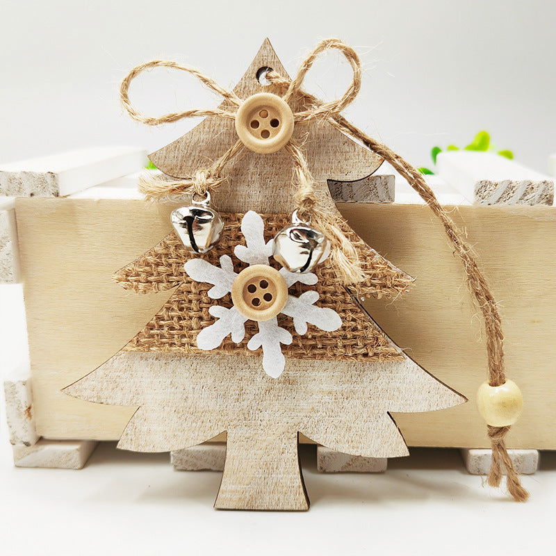Christmas Wooden Christmas Tree Decorations Christmas Decorations Wooden Love Hangers Christmas Crafts Pendants - DigiVirt