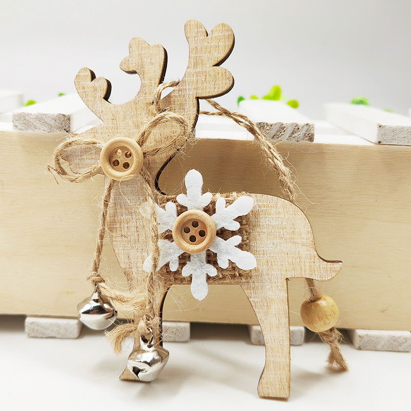 Christmas Wooden Christmas Tree Decorations Christmas Decorations Wooden Love Hangers Christmas Crafts Pendants - DigiVirt