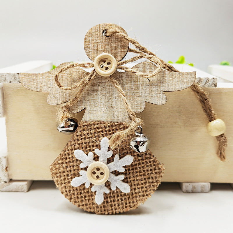 Christmas Wooden Christmas Tree Decorations Christmas Decorations Wooden Love Hangers Christmas Crafts Pendants - DigiVirt