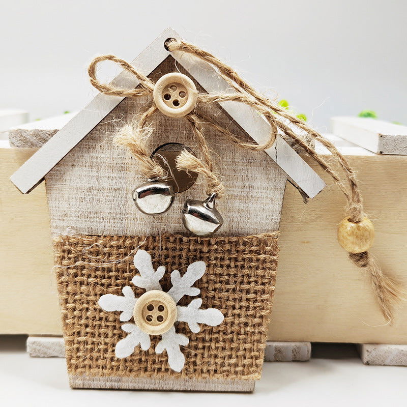 Christmas Wooden Christmas Tree Decorations Christmas Decorations Wooden Love Hangers Christmas Crafts Pendants - DigiVirt