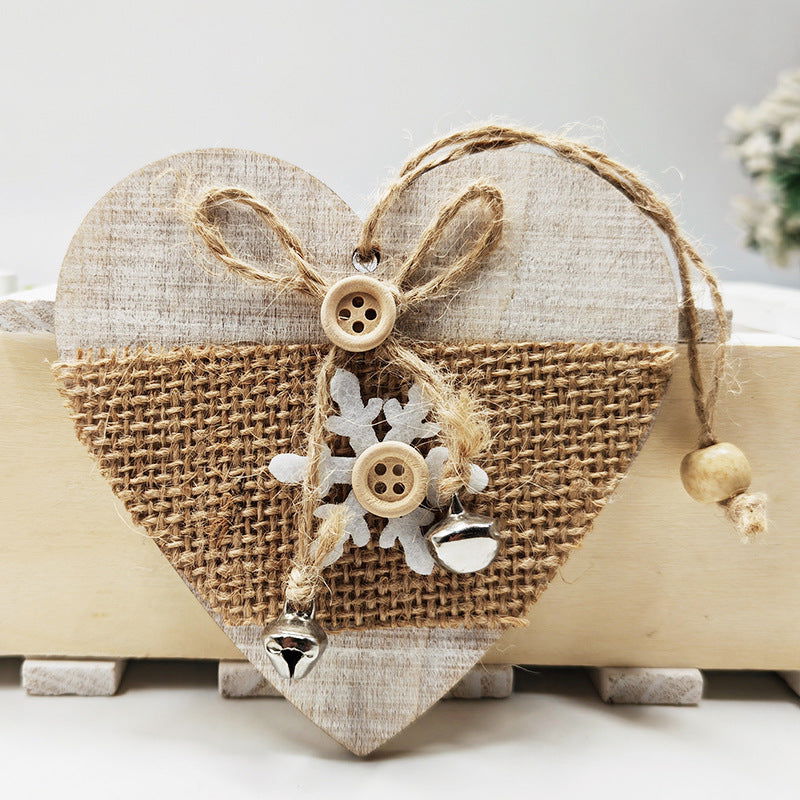Christmas Wooden Christmas Tree Decorations Christmas Decorations Wooden Love Hangers Christmas Crafts Pendants - DigiVirt
