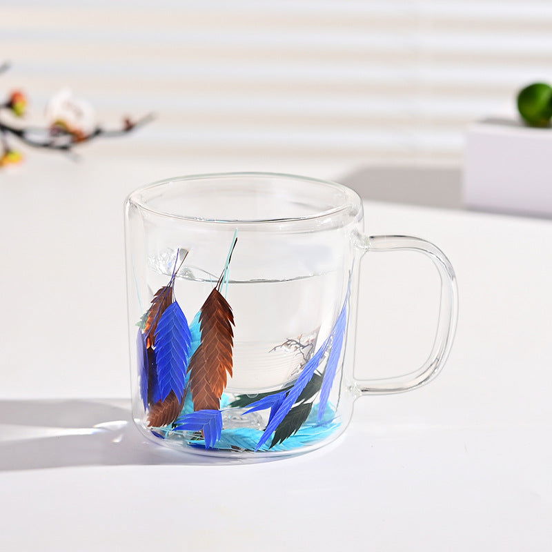 Creative Dried Flowers Double-layer Cup High Borosilicate Transparent - DigiVirt
