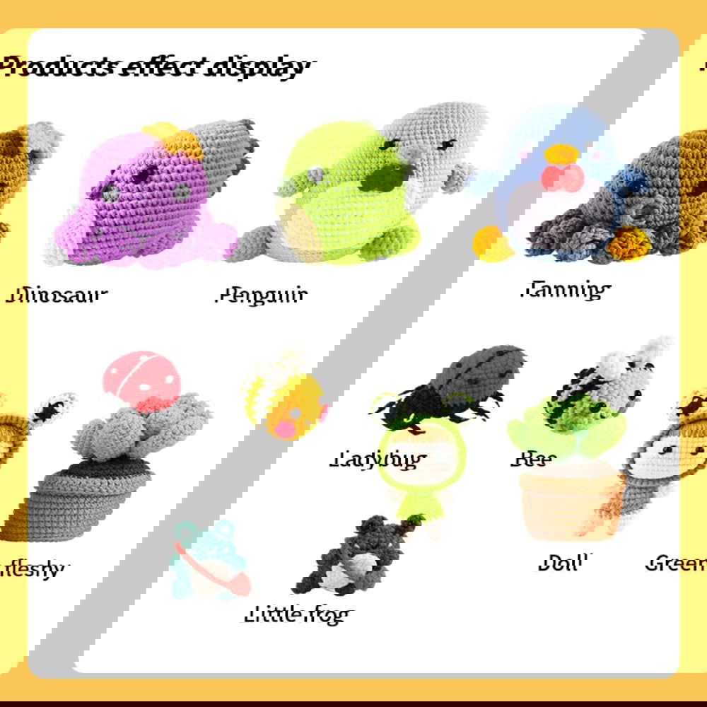 Crochet Kit for Beginners Animal Crochet Kit with Step-by-Step Video Tutorials Gifts for Craft Lovers - DigiVirt