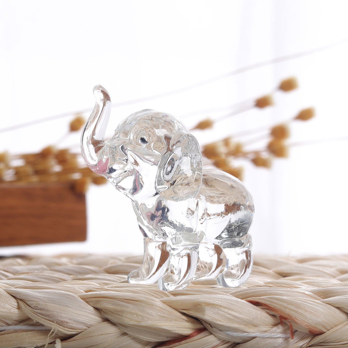 Crystal Elephant With Diamond Transparent Crystal Crafts Office Indoor Living Room Entrance Ornaments Children's Birthday Gift - DigiVirt