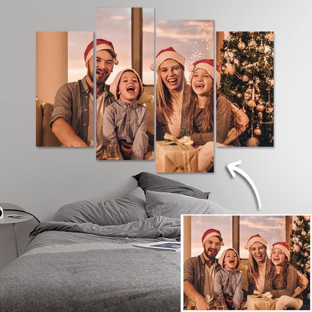 Custom 4 PCS Photo Oil Painting Canvas Art Wall Decor Frameless - DigiVirt