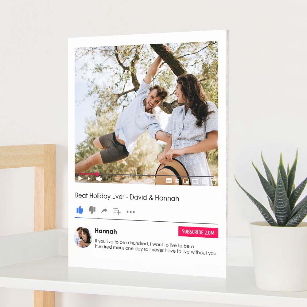 Custom Acrylic Plaque Personalized Social Photo Gift - DigiVirt