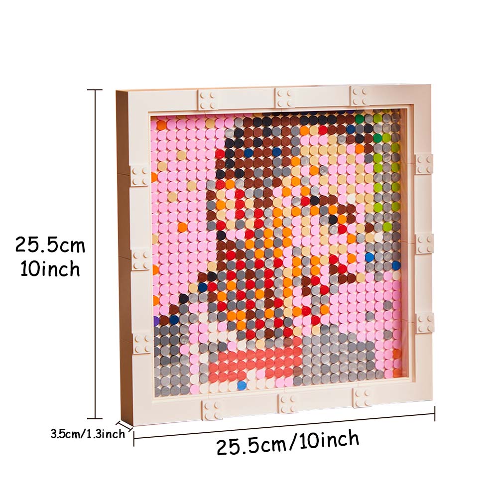 Custom Face Mosaic Portrait Pixel Art Building Block Brick Personalized Photo Frame Decor - DigiVirt