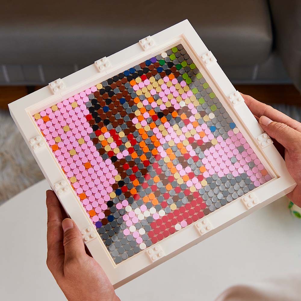 Custom Face Mosaic Portrait Pixel Art Building Block Brick Personalized Photo Frame Decor - DigiVirt