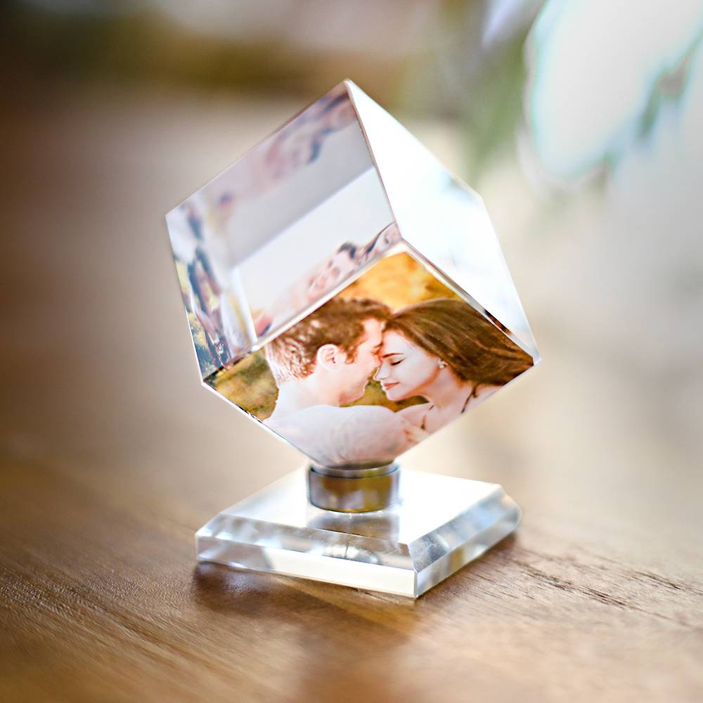 Custom Magic Cube Crystal Photo Frame Cube Keepsake 50mm - DigiVirt