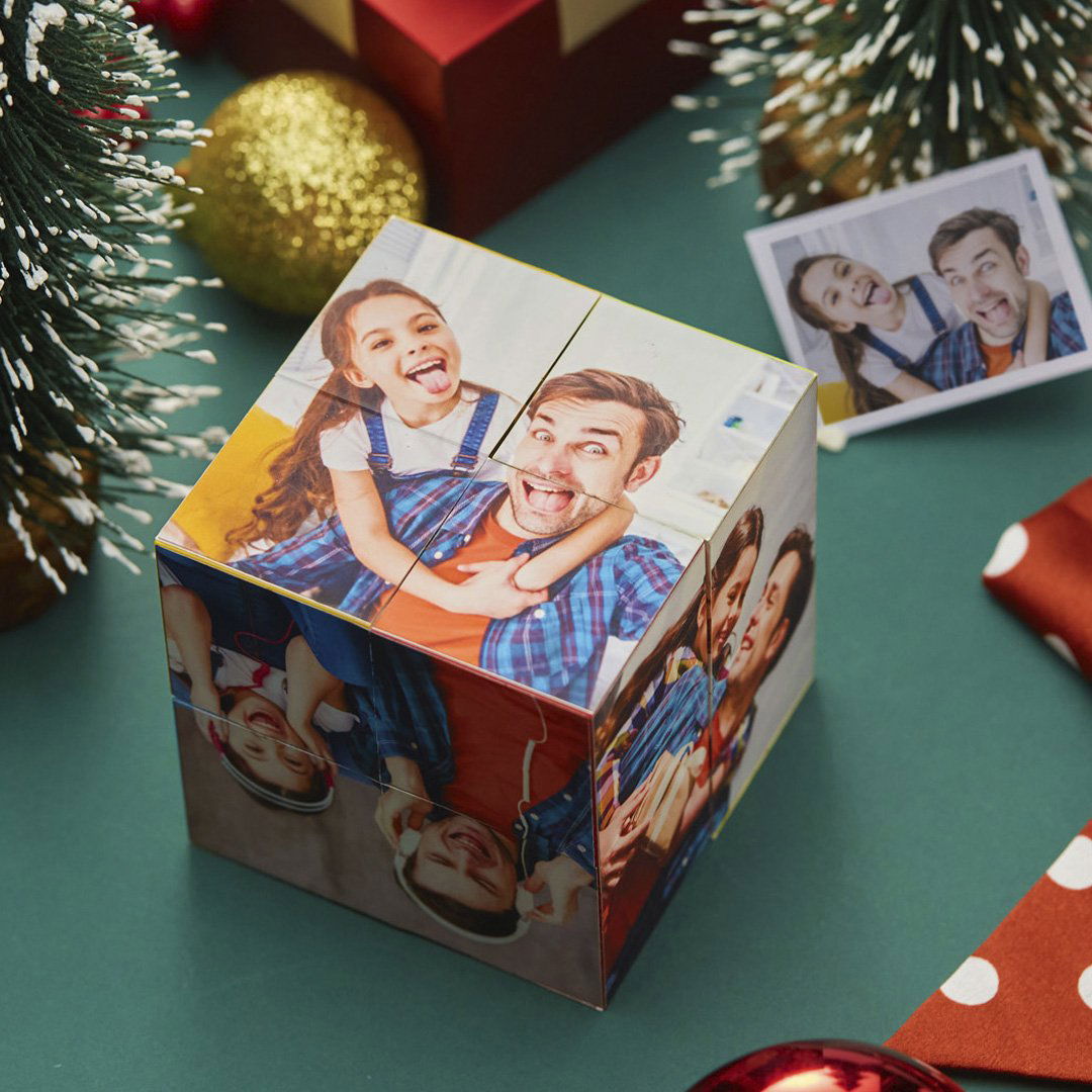 Custom Magic Cube Photo Personalized Cube Rhombic for Lovers Special Gifts for Anniversary - DigiVirt