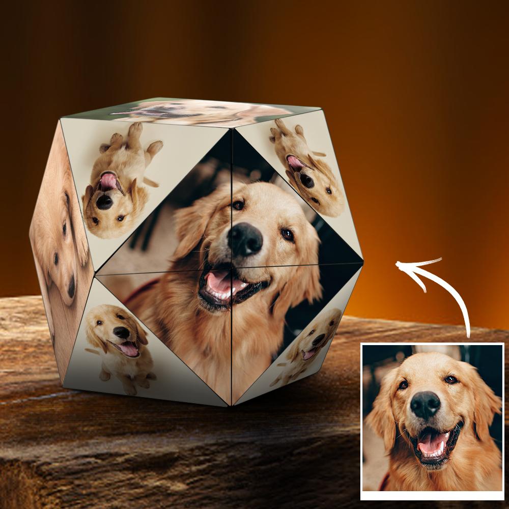 Custom Magic Cube Photo Personalized Cube Rhombic for Lovers Special Gifts for Anniversary - DigiVirt