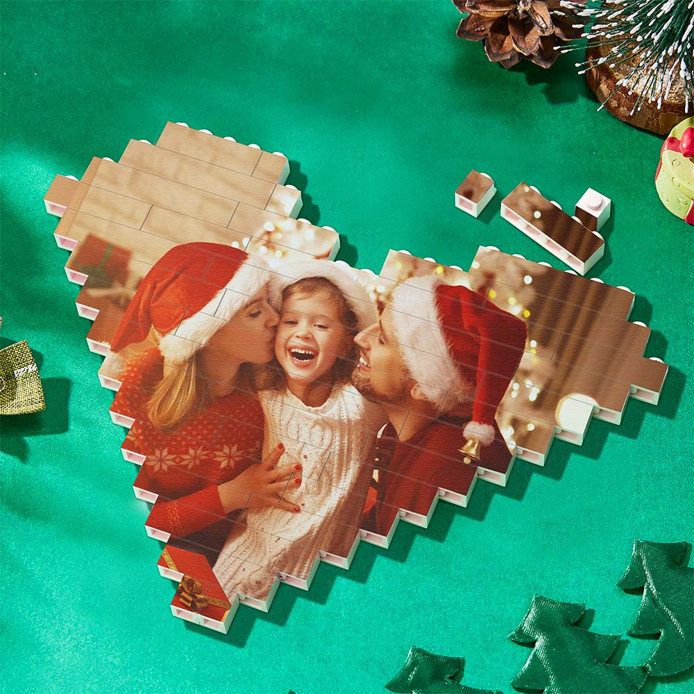 Custom Music Code Building Brick Personalized Photo Block Heart Shape - DigiVirt