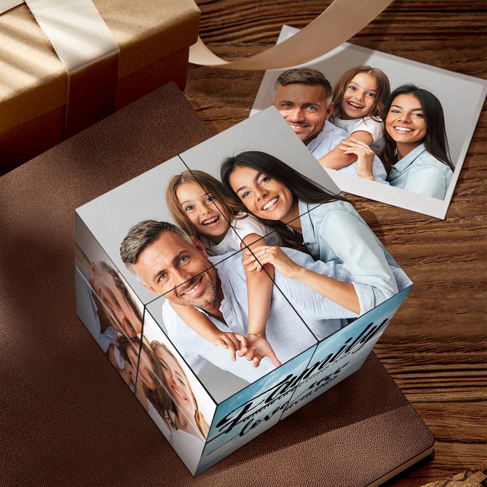Custom Photo Cube Photo Frame Multiphoto Gifts For Family Together We Make A Family Magic Cube - DigiVirt