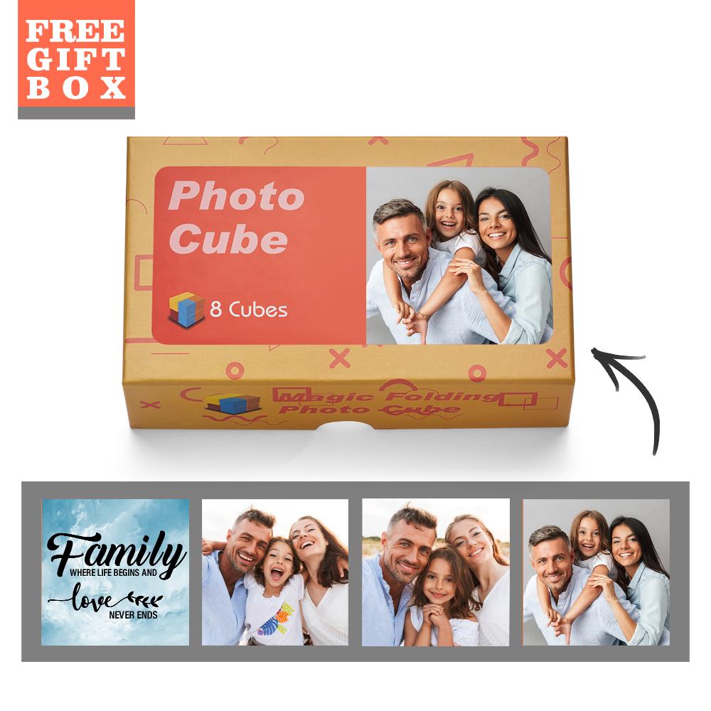 Custom Photo Cube Photo Frame Multiphoto Gifts For Family Together We Make A Family Magic Cube - DigiVirt